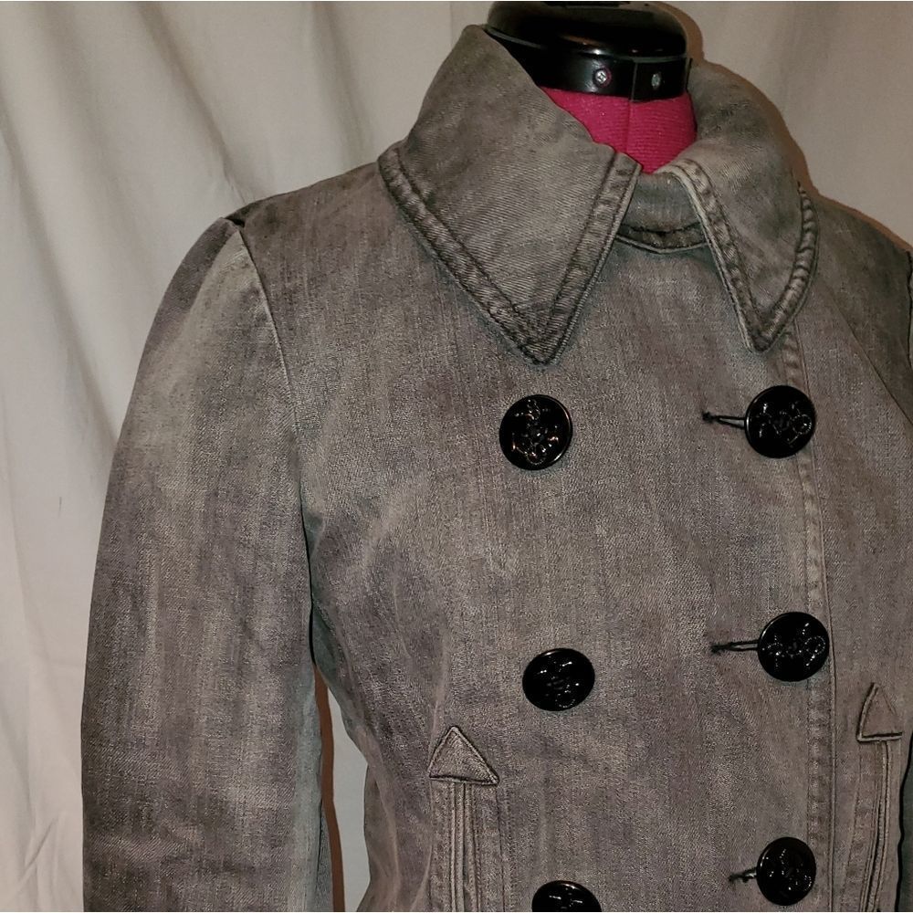 Ralph Lauren Gray Double-Breasted Pea Coat